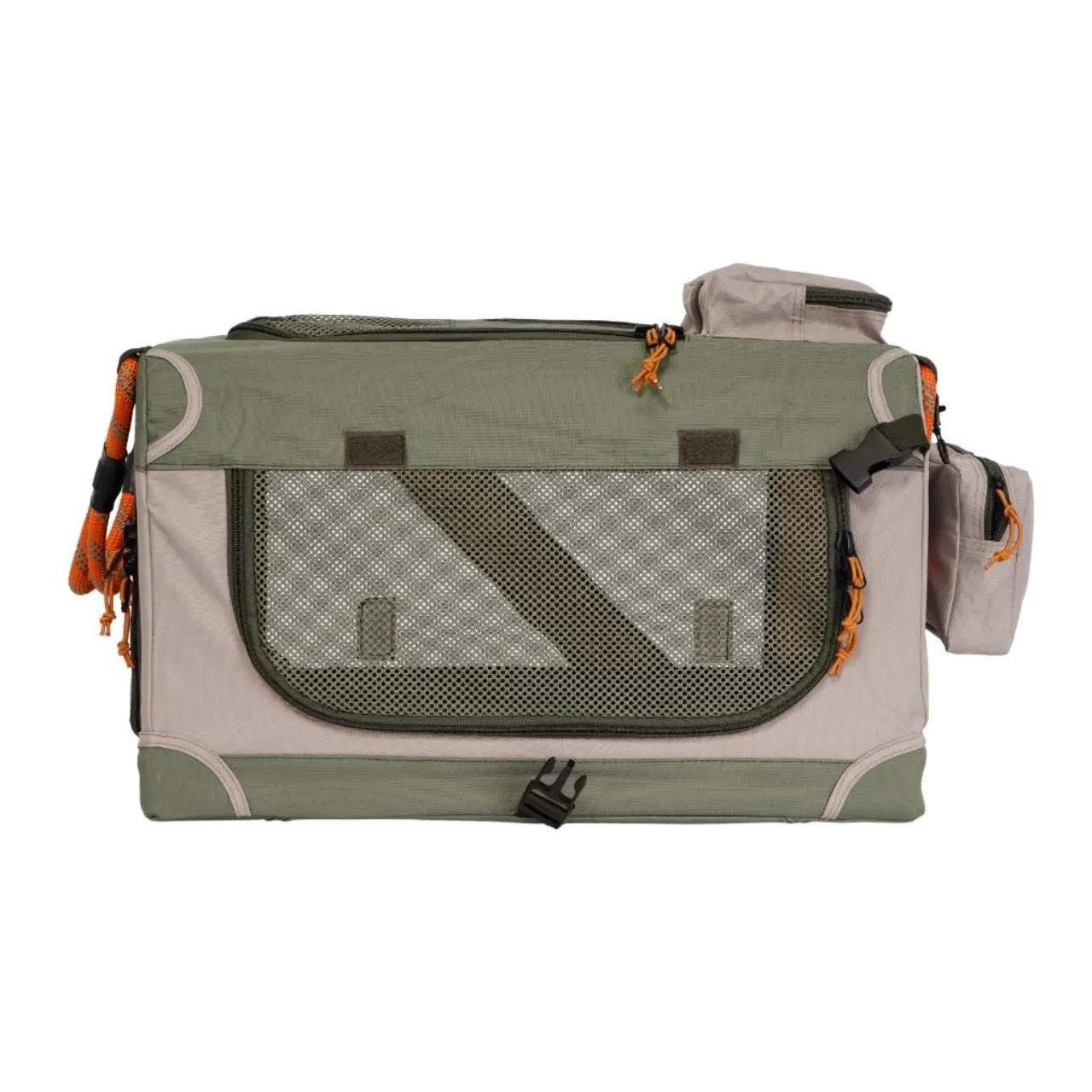 Nordic Paws Foldbart luksus hundebur i stof Army M - komfort og ro